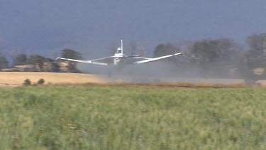 Crop dusting with light plane