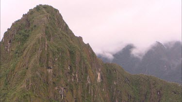 Panning down from Huayna Piccu to Machu Piccu