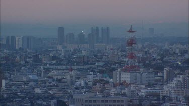 Tokyo at dusk/dawn, filmed from a hight.