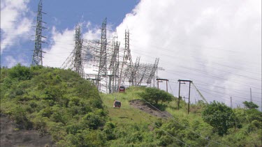 Forested Mountain with a ropeway