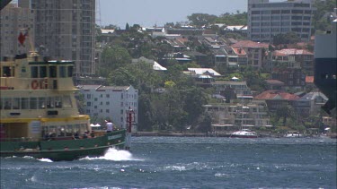 Boats and ferries in Sydney, Australia.