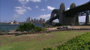 View of the Opera House and downtown Sydney, Australia.