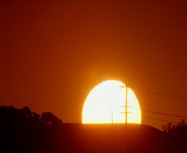 Sunset with power-lines