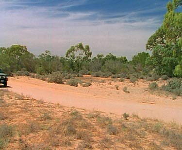 4 WD Four wheel-drive in outback, dirt track road