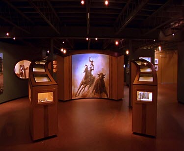 R.M. Williams bootmakers museum display of stockmen working