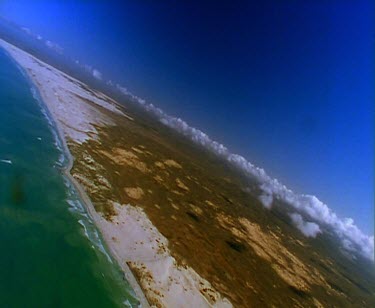 Great Australian Bight. Coastline, ocean ,  beaches and desert with sand dunes