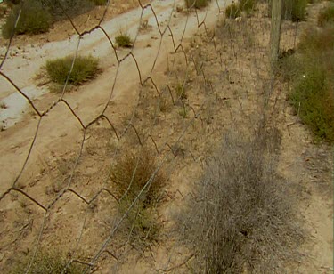 Barbed wire of dingo fence