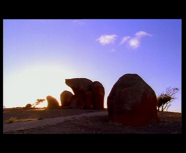 Various. Rocks and sunset.