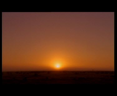 Sunset Nullarbor plain.