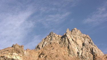 High, rugged rocky mountain peak