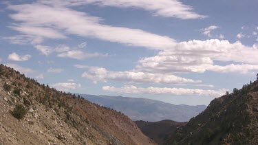 big sky through a canyon