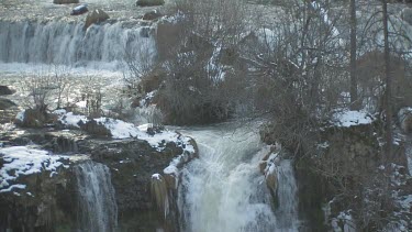 Powerful cascades on the river