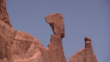 Rocky Canyon; sheer and deep; monumental buttes, mesas, and boulders