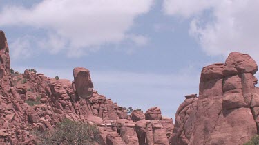 Rocky Canyon; sheer and deep; monumental buttes, boulders, and mesas