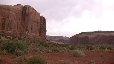 Rocky Canyon; sheer and deep; monumental buttes, boulders, and mesas