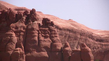 Rocky Canyon; sheer and deep; monumental buttes, boulders, and mesas