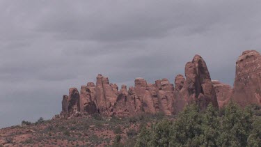 Rocky Canyon; sheer and deep; monumental buttes, boulders, and mesas