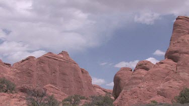 Rocky Canyon Walls; sheer and deep; monumental buttes, boulders, and mesas