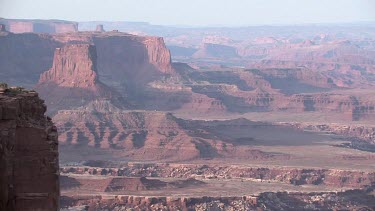 Rocky Canyon; sheer and deep; monumental buttes, boulders, and mesas