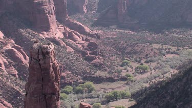 Rocky Canyon; sheer and deep; monumental buttes, boulders, and mesas