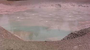 Bubbling and colorful geo-thermal pool