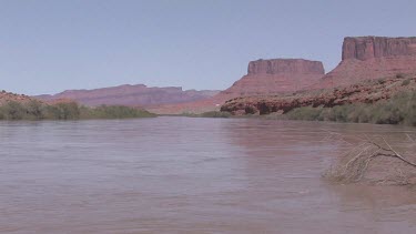 Broad flowing desert-canyon river; the upper Colorado