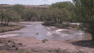 Southwest desert valley river in Spring; Canyon de Chilly