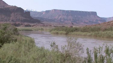 Broad flowing desert-canyon river; the upper Colorado