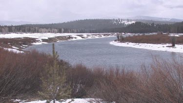 A Rocky Mountain river in early Spring; the Snake River