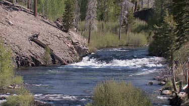 A rushing Sierra moumtain river; the San Joaquin River