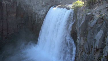 Powerful waterfall on the San Joaquin river  in spring