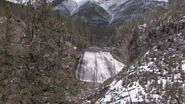 Powerful waterfall  in spring