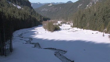 A clear spring stream high in the mountains