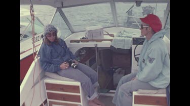 Valerie and another women on a boat