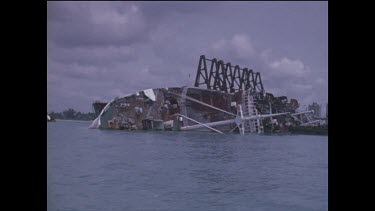 wreck of Malaysia Kita in Singapore Harbour