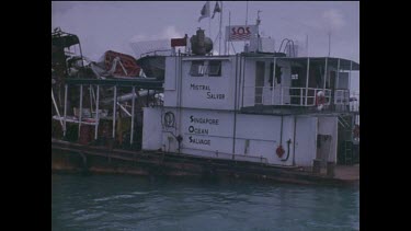 closeup of Singapore Ocean Salvage ship