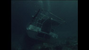 Sailboat wreck in the Caribbean