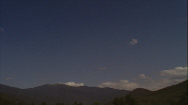 Timelapse of Boiling Clouds Over Mountains