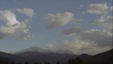 Timelapse of Boiling Clouds Over Mountains