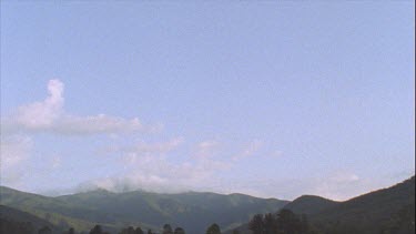 Timelapse of Boiling Clouds Over Mountains