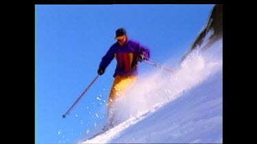 Skier, Snowy Mountains