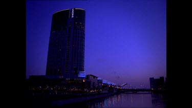 South bank, Crown Casino with fire