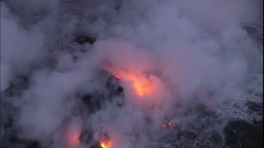 CU steam at edge of lava delta