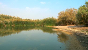 Einot Zokim-a blooming desert oasis on the shore of Dead Sea, Israel