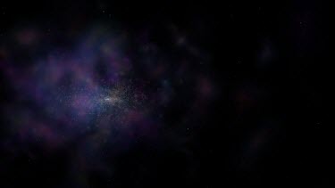 Computer-generated animation of a particle-based nebula