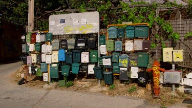 Post Boxes & Fire Hydrant, Chorafakia, Crete, Greece, Europe