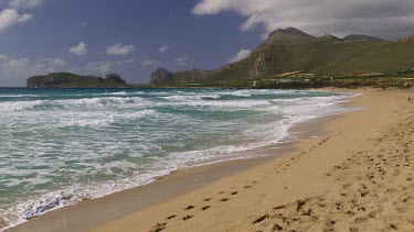 Golden Sand On Beach, Falasarna, Crete, Greece