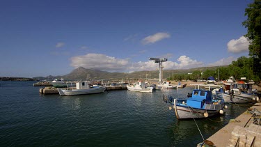 Fishing Boats In Harbour, Falasarna, Crete, Greece