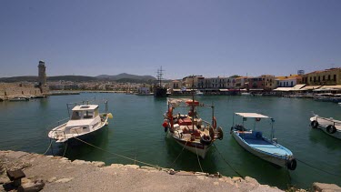 Fishing & Pleasure Boats In Harbour, Rethymnon, Crete, Greece