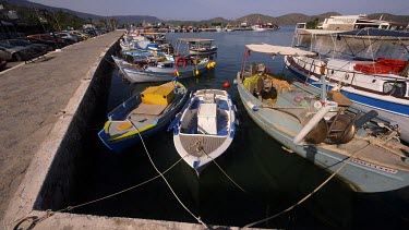Fishing Boats In Harbour, Elounda, Crete, Greece